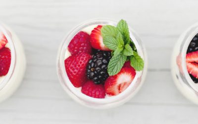 Lemon Pudding with Berries