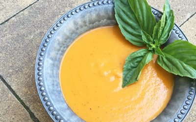Roasted Tomato & Pesto Soup