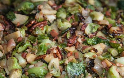 Roasted Brussels Sprouts, Pancetta & Apples