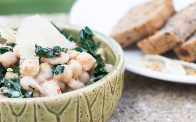 Creamy Braised White Beans & Kale