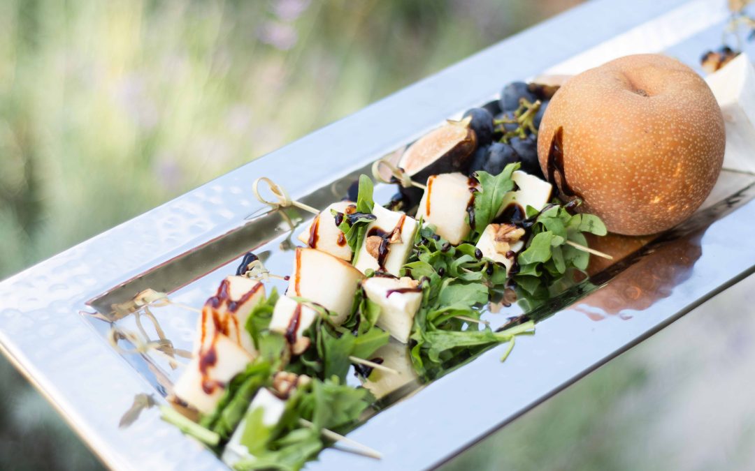 Pear & Brie Cheese Salad Skewers