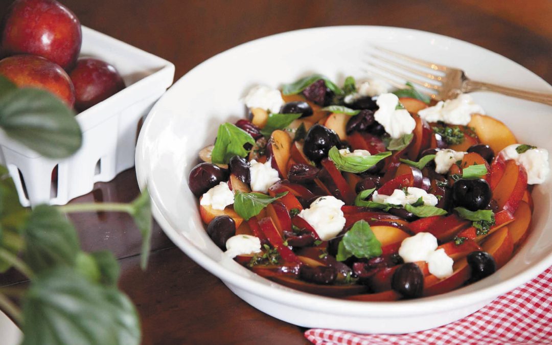 Marinated Stone Fruit Caprese Salad