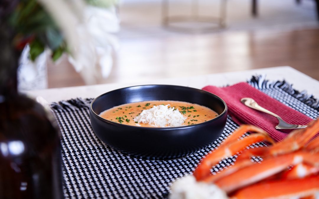 Roasted Red Pepper & Crab Soup